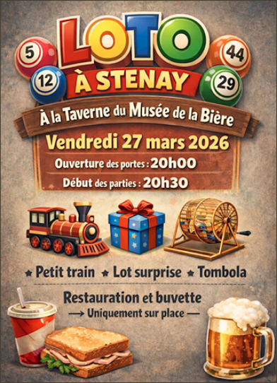 LOTO à la taverne du musée de la Bière le 27 mars